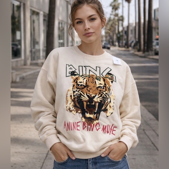 Anine Bing Tops - ANINE BING MUSE TIGER SWEATSHIRT WOMEN’S MEDIUM